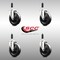 Service Caster 5 Inch 316SS Soft Rubber Wheel Swivel 3/4 Inch Expanding Stem Caster Set SCC SCC-SS316EX20S514-SRS-34-4 - alternate 3
